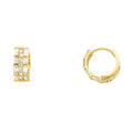 14K Yellow Gold CZ Huggies (ER277)