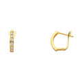 14K Yellow Gold CZ Huggies (ER280)