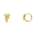 14K Yellow Gold Butterfly Huggies (ER289)