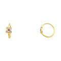 14K Yellow Gold CZ Huggies (ER290)