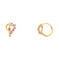 14K Yellow Gold Heart Huggies (ER299)