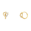 14K Yellow Gold Heart Huggies (ER300)
