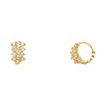 14K Yellow Gold CZ Huggies (ER301)