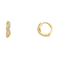 14K Yellow Gold CZ Huggies (ER306)