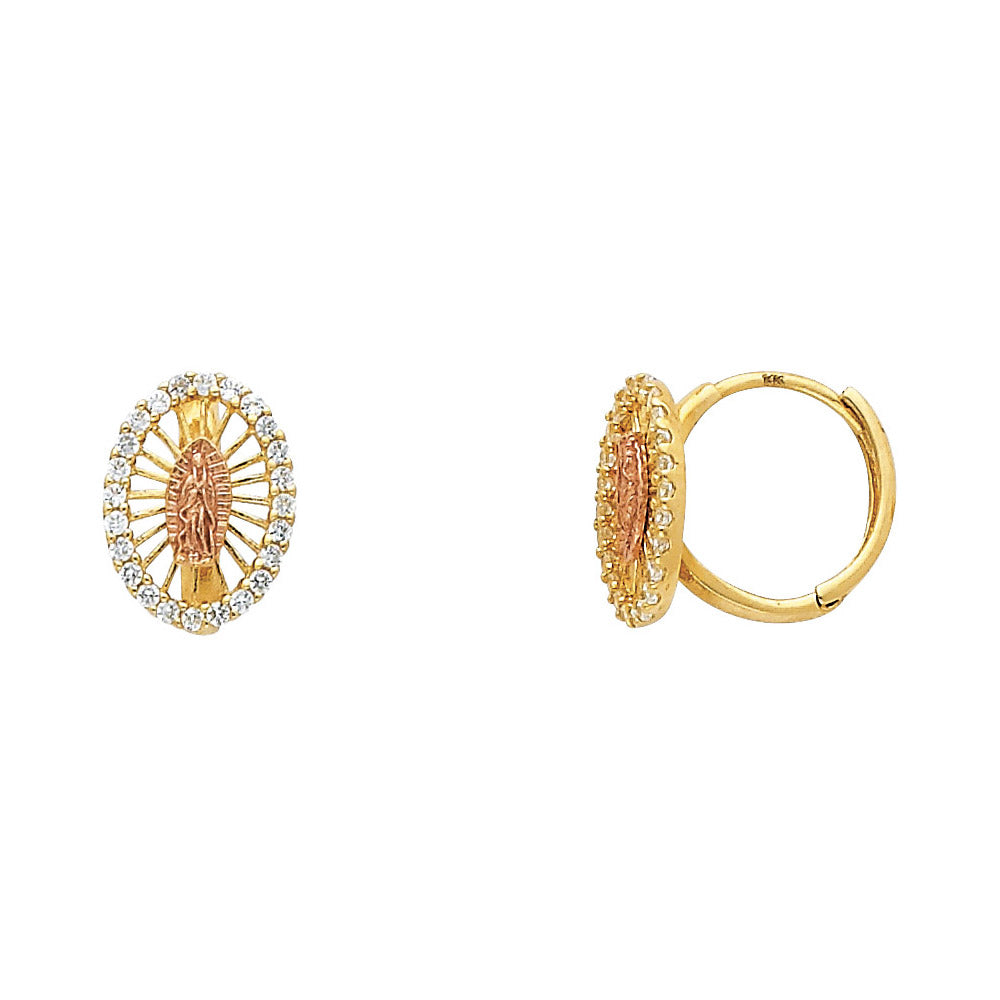 14K Yellow Gold Guadalupe Huggies (ER311)