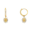 14K Yellow Gold Guadalupe CZ Huggies (ER312)