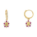 14K Yellow Gold Guadalupe CZ Huggies (ER313)