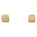 14K Yellow Gold Fancy CZ Earrings (ER316)