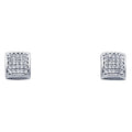 14K White Gold Fancy CZ Earrings (ER316W)