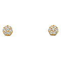 14K Yellow Gold CZ Earrings (ER321)