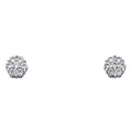 14K White Gold CZ Earrings (ER321W)