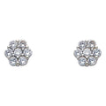 14K White Gold CZ Earrings (ER322W)