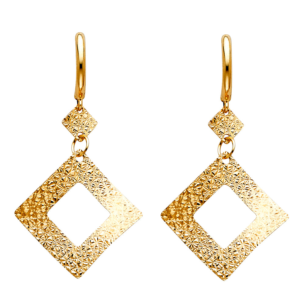 14K Yellow Gold Dangling Earrings (ER336)