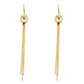14K Yellow Gold Hanging Earrings (ER366)