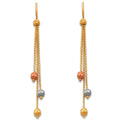 14K Yellow White Rose Gold Hanging Earrings (ER373)