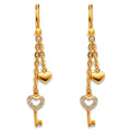 14K Yellow Gold Hanging Earrings (ER375)