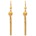 14K Yellow Gold Hanging Earrings (ER377)