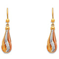 14K Yellow White Rose Gold Hanging Earrings (ER384)