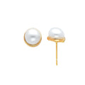14K Yellow Gold Pearl Earrings (ER446)
