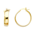14K Yellow Gold M.Hoop Earrings (ER475)