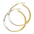 14K Two Tone Gold Earrings (ER504)