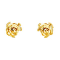 14K Yellow Gold Flower Earrings
