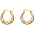 14K Two Tone Gold Fancy Shrimp Earring