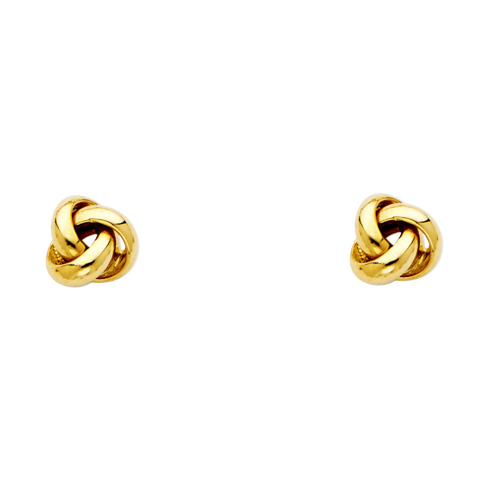 14K Yellow Gold Love Knot Earring