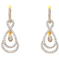 14K Two Tone Gold CZ Infiniti Hanging Earring