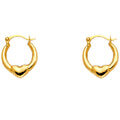 14K Yellow Gold Fancy Hollow Hoops