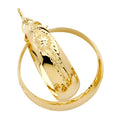 14K Yellow Gold Diamond Cut Graduated Hoops