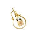 14K Yellow White Rose Gold Diamond Cut Graduated Hoops