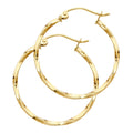 14K Yellow Gold Curled Hoop Earring