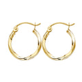 14K Yellow Gold Curled Hoop Earring