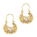14K Yellow White Rose Gold Guadalupe Basket Earring
