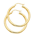 14K Yellow Gold 3 mm Plain Hoop Earring