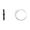 14K White Gold Onyx Huggies Earring