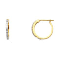 14K Yellow Gold CZ Huggies Earring