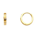 14K Yellow Gold CZ Huggies Earring