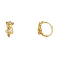 14K Yellow Gold CZ Huggies Earring