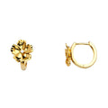 14K Yellow Gold CZ Huggies Earring