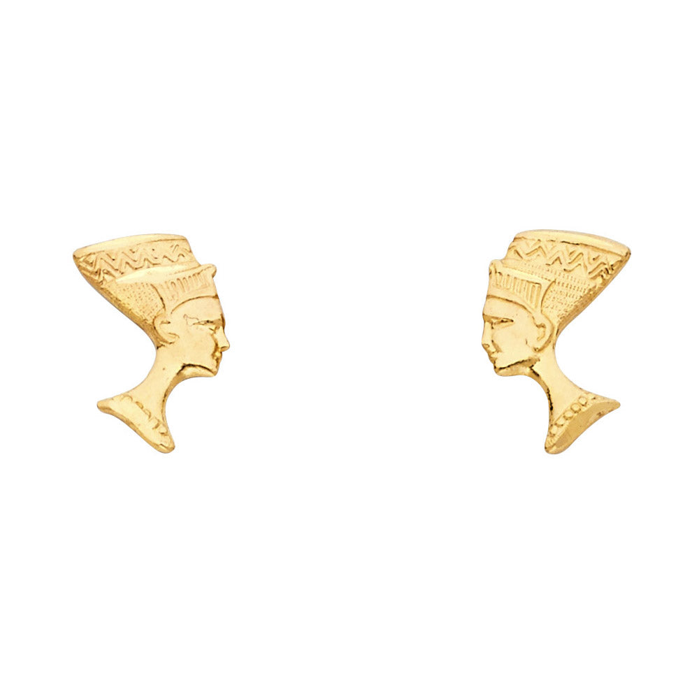 14K Yellow Gold Sm Pharaoh Post Earring