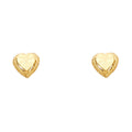 14K Yellow Gold Sm Heart Post Earring