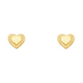 14K Yellow Gold Sm Heart Post Earring