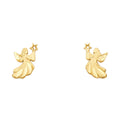 14K Yellow Gold Sm Angel Post Earring
