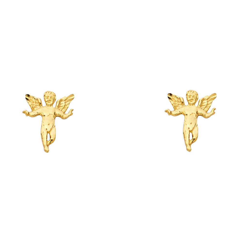 14K Yellow Gold Sm Baby Angel Post Earring