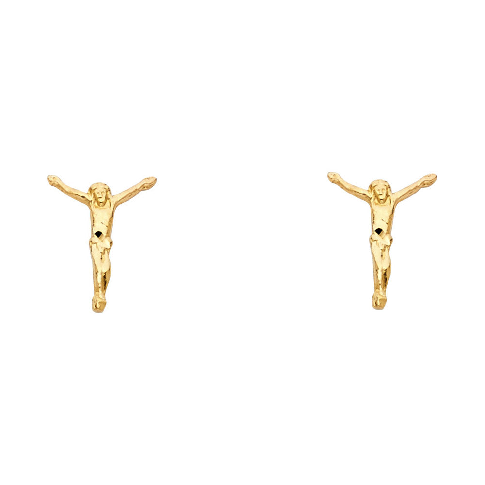 14K Yellow Gold Sm Jesus Post Earring