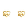14K Yellow Gold Sm Dolphin Post Earring