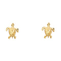 14K Yellow Gold Sm Turtle Post Earring