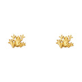 14K Yellow Gold Sm Frog Post Earring
